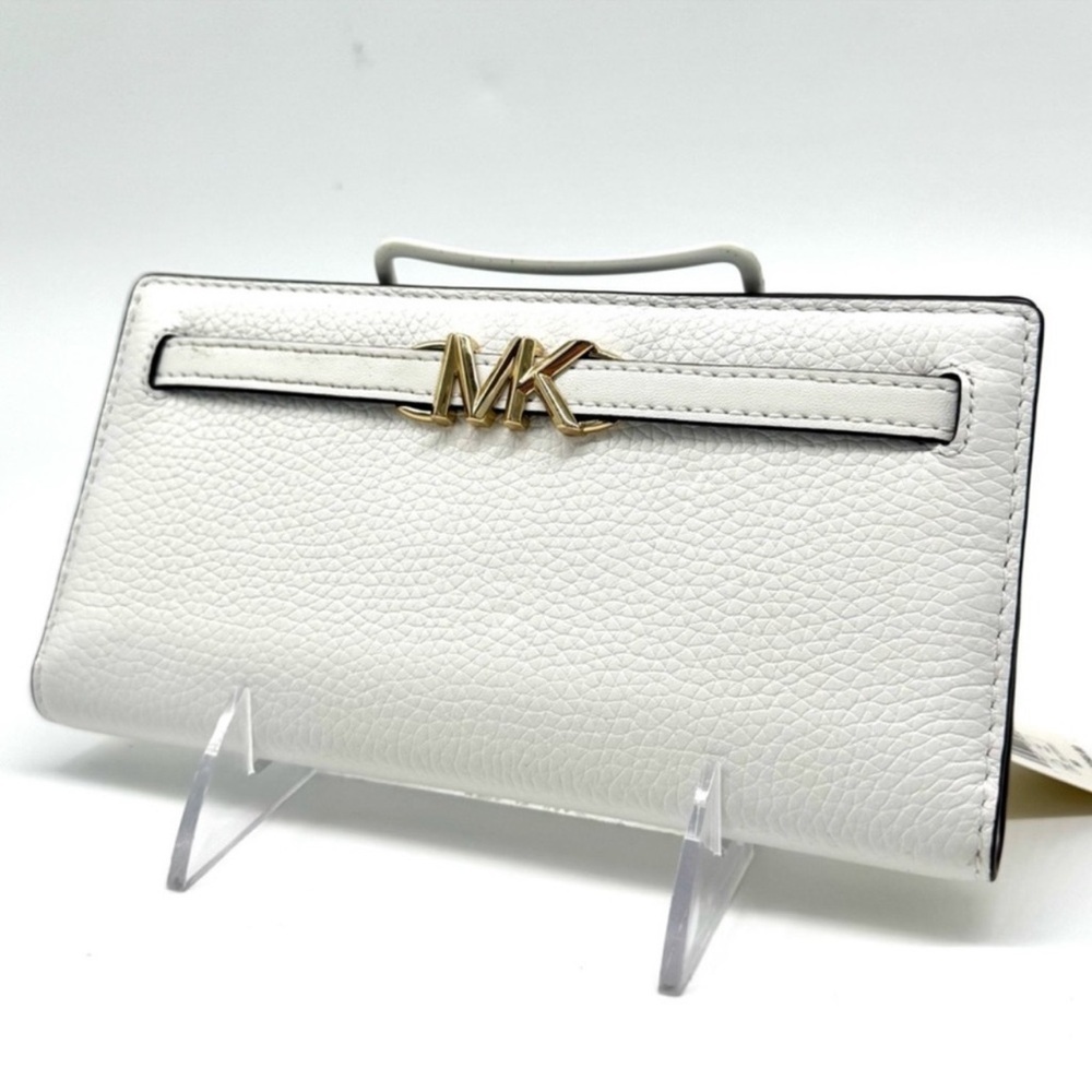 Michael Kors Reed Large Snap Bifold Wallet Optic White